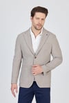 Sandeo Erkek Smoke Astarsız Soft Diagonel Desenli Esneyen Kumaş Likralı Spor Blazer Ceket