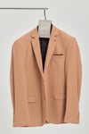 Savue Erkek Bej Pamuk Karışımlı Esneyen Kumaş Slim Fit Blazer Ceket (Büyük Beden - Battal)