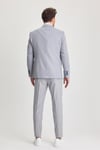 Serardo Erkek Buz Slim Fit Ceket Pantolon Yelek Takım Elbise