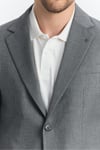 Serardo Erkek Grey Yarım Astarlı Kapak Cepli İlkbahar-Yaz Spor Blazer Ceket