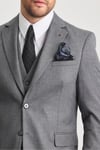 Serardo Erkek Siyah-Gri Karışımlı Slim Fit Ceket Pantolon Yelek Takım Elbise