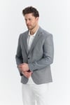 Serardo Erkek Siyah Yarım Astarlı Kapak Cepli İlkbahar-Yaz Spor Blazer Ceket