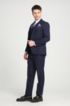 Slim Fit Erkek Düz Mono Yaka Çift Yırtmaçlı Astarlı Takim Elbise