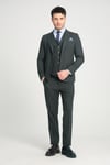 Slim Fit Erkek Düz Mono Yaka Çift Yırtmaçlı Astarlı Takim Elbise