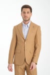 Slim Fit Erkek Düz Sivri Yaka Çift Yırtmaçlı Astarlı Takim Elbise