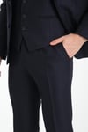 Slim Fit Kalın Düz Mono Yaka Çift Yırtmaçlı Astarlı Takim Elbise