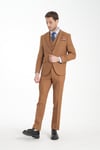 Slim Fit Kalın Düz Mono Yaka Çift Yırtmaçlı Astarlı Takim Elbise