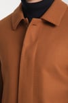 Taba Comfort Fit Uzun Berberi Yaka Astarlı Kaşe Kaban