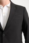 Tommas Erkek Siyah Yarım Astar Torba Cep Likralı Gofre Kumaşlı Spor Blazer Ceket