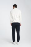 Unisex Regular Fit Pamuklu Petek Örgülü Yarım Fermuarlı Dik Yaka Sweatshirt