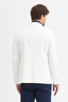 Varadero Erkek Beyaz Poliviskon Kumaşlı Slim Fit Spor Blazer Ceket