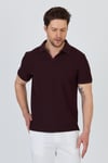 Venedik Erkek Bordo Pamuk Karışımlı Polo Yaka T-Shirt