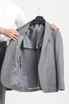 Venüs Erkek Gri 4 Mevsim Rahat Kumaş Slim Fit Yarım Astarlı Spor Blazer Ceket