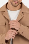 Viana Erkek Koyu Vizon Overshirt Likralı Spor Ceket