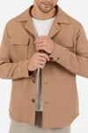 Viana Erkek Koyu Vizon Overshirt Likralı Spor Ceket