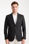 Volix Erkek Siyah Yarım Astar Torba Cep %100 Keten Kumaşlı Spor Blazer Ceket