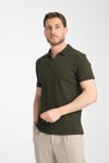 Waffle Erkek Regular Fit Polo Yaka T-Shirt 100% Pamuk POLOYAKA