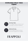 Walfer Erkek Açık Bej %100 Pamuk Waffle Çekmeyen Kumaş Slim Fit Kıvrılmaz Polo Yaka Tişört