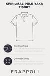 Walfer Erkek Bej Likralı Pamuk Karışımlı Yaka Detaylı Slim Fit Kıvrılmaz Polo Yaka T-Shirt