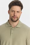 Walfer Erkek Vizon Likralı Pamuk Karışımlı Yaka Detaylı Slim Fit Kıvrılmaz Polo Yaka T-Shirt