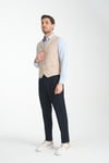 Yakalı Basic Kruvaze V Yaka Slim Fit Yelek