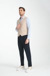 Yakalı Basic Kruvaze V Yaka Slim Fit Yelek