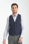 Yakalı Basic V Yaka Slim Fit Yelek