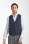 Yakalı Basic V Yaka Slim Fit Yelek