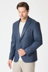 Yolix Erkek Antrasit Denim Görünümlü Spor Blazer Ceket