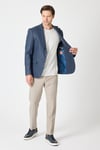 Yolix Erkek Antrasit Denim Görünümlü Spor Blazer Ceket