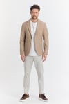 Zenova Erkek Camel Yarım Astarlı Torba Cepli İlkbahar-Yaz Spor Blazer Ceket