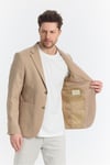 Zenova Erkek Camel Yarım Astarlı Torba Cepli İlkbahar-Yaz Spor Blazer Ceket