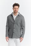 Zevos Erkek Siyah Keten Karışımlı Overshirt Baharlık Ceket Yeni Sezon