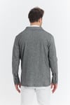 Zevos Erkek Siyah Keten Karışımlı Overshirt Baharlık Ceket Yeni Sezon