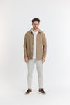 Zevos Erkek Vizon Keten Karışımlı Overshirt Baharlık Ceket Yeni Sezon