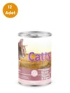 Catty Tavuklu & Ciğerli Pate (Ezme) Yetişkin Kedi Konservesi 395 gr x 12 Adet