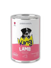 King Puppy Sos İçerisinde Et Parçacıklı Kuzu Etli Yavru Köpek Konservesi 400 gr (12 Adet)