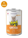 King Sos İçerisinde Et Parçacıklı Tavuklu Yavru Kedi Konservesi 400 gr (12 Adet)