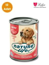 Naturelife Dana Etli Sos İçinde Parça Etli Yetişkin Köpek Konservesi 400 Gr x 12 Adet