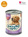 Naturelife Kuzulu Sos İçinde Parça Etli Yetişkin Köpek Konservesi 400 Gr x 12 Adet