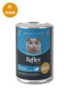 Reflex Plus Parça Etli Alabalıklı Ton Balıklı Kedi Konservesi 400 gr (12 Adet)