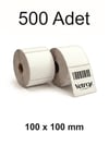 VETROX 1.KALİTE TERMAL BARKOD ETİKETİ 100X100 mm 500 Adet-TAM ADET