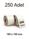 VETROX 1.KALİTE TERMAL BARKOD ETİKETİ 100X150 mm 250 Adet-TAM ADET