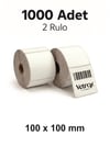VETROX 1.KALİTE TERMAL BARKOD ETİKETİ 100X100 mm 1000 Adet-TAM ADET