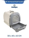 Zampa Plus 80' Alt Hazneli Kapalı Kedi Tuvaleti Küçük 50x40x42 cm (ZIT-2723)