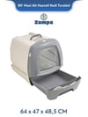 Zampa Plus 80' Maxi Alt Hazneli Kapalı Kedi Tuvaleti Büyük 64x47x48,5 cm (ZIT-2730)