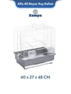 Zampa Plus Alfa 40 Beyaz Kuş Kafesi 40x27x48 Cm (Zıt-2761)
