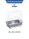 Zampa Plus Alfa 50 Beyaz Kuş Kafesi 53x32x55 Cm (Zıt-3119)