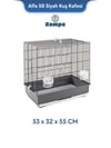 Zampa Plus Alfa 50 Siyah Kuş Kafesi 53x32x55 Cm (Zıt-3133)