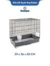 Zampa Plus Alfa 60 Siyah Kuş Kafesi 59x36x58 Cm (Zıt-3140)